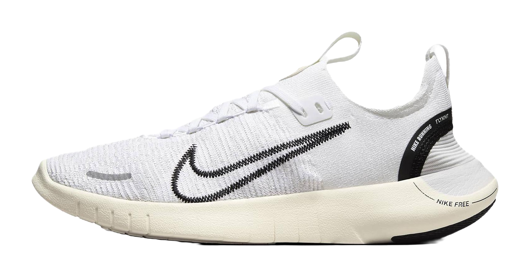 Nike Free Rn Nn Road Running Shoes White Coconut Milk Photon Dust Black Womens  vjsneaker.com