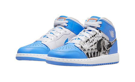 Jordan 1 Mid Sneaker School Game Winner GS  vjsneaker.com