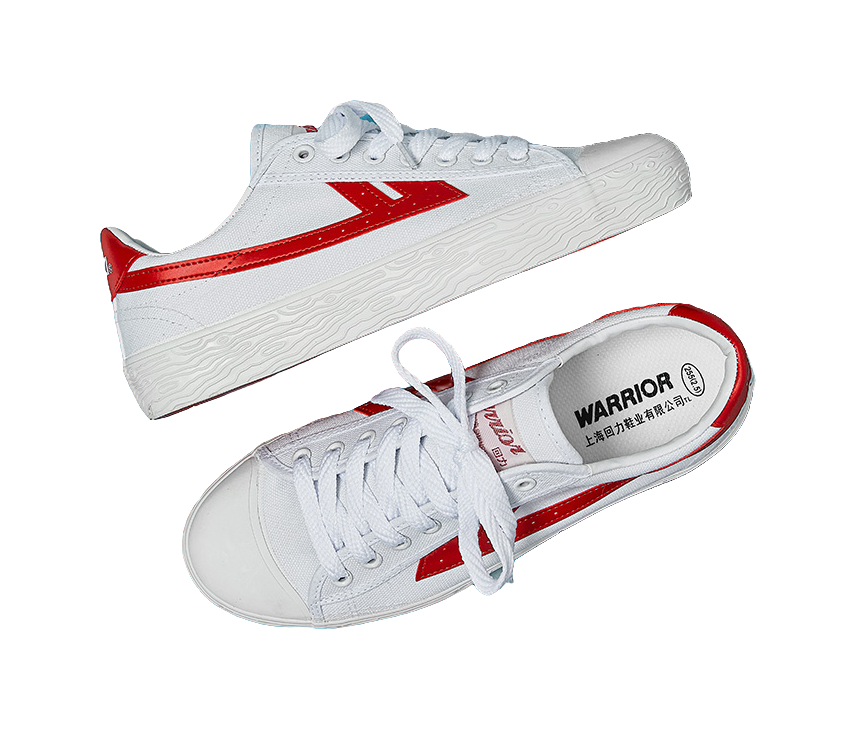 WARRIOR Canvas Shoes Unisex Low top White Red 