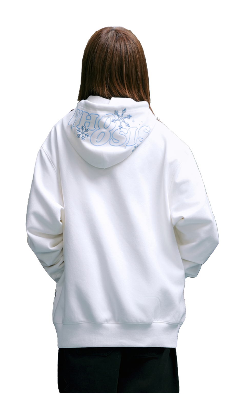 WHOOSIS Gradient Sparkling 3D Snowflake Print with Velvet Hoodie Hoodie Hoodie Unisex  vjsneaker.com