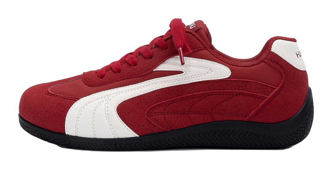 HUANQIU Lightweight Coverage Low top German Army Trainers Men's Red 