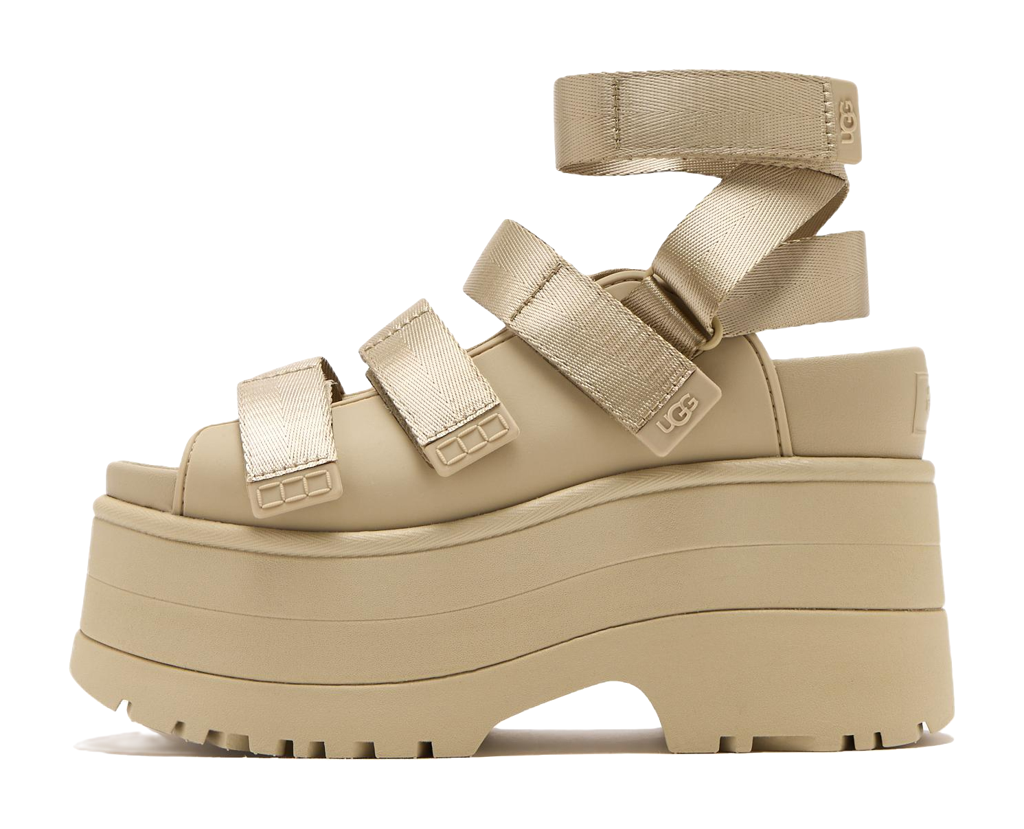 UGG GoldenRise Platform Sandals Mustard Seed Womens  vjsneaker.com