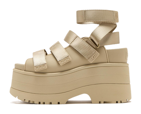 UGG GoldenRise Platform Sandals Mustard Seed Womens  vjsneaker.com