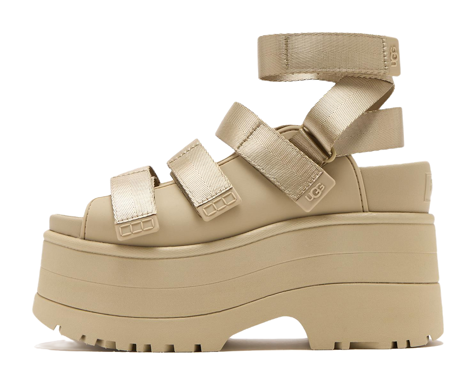 UGG GoldenRise Platform Sandals Mustard Seed Womens  vjsneaker.com