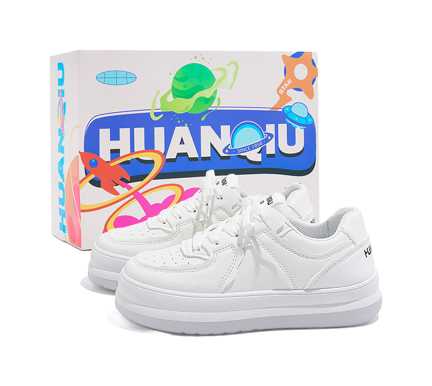 HUANQIU Coverage Thermal Abrasion Resistant Lightweight Height Increasing Low top Skateboard Shoes Women's 
