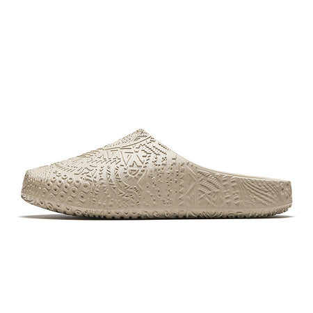 ANTA men's Hela slide sandals, light beige with textured grip sole