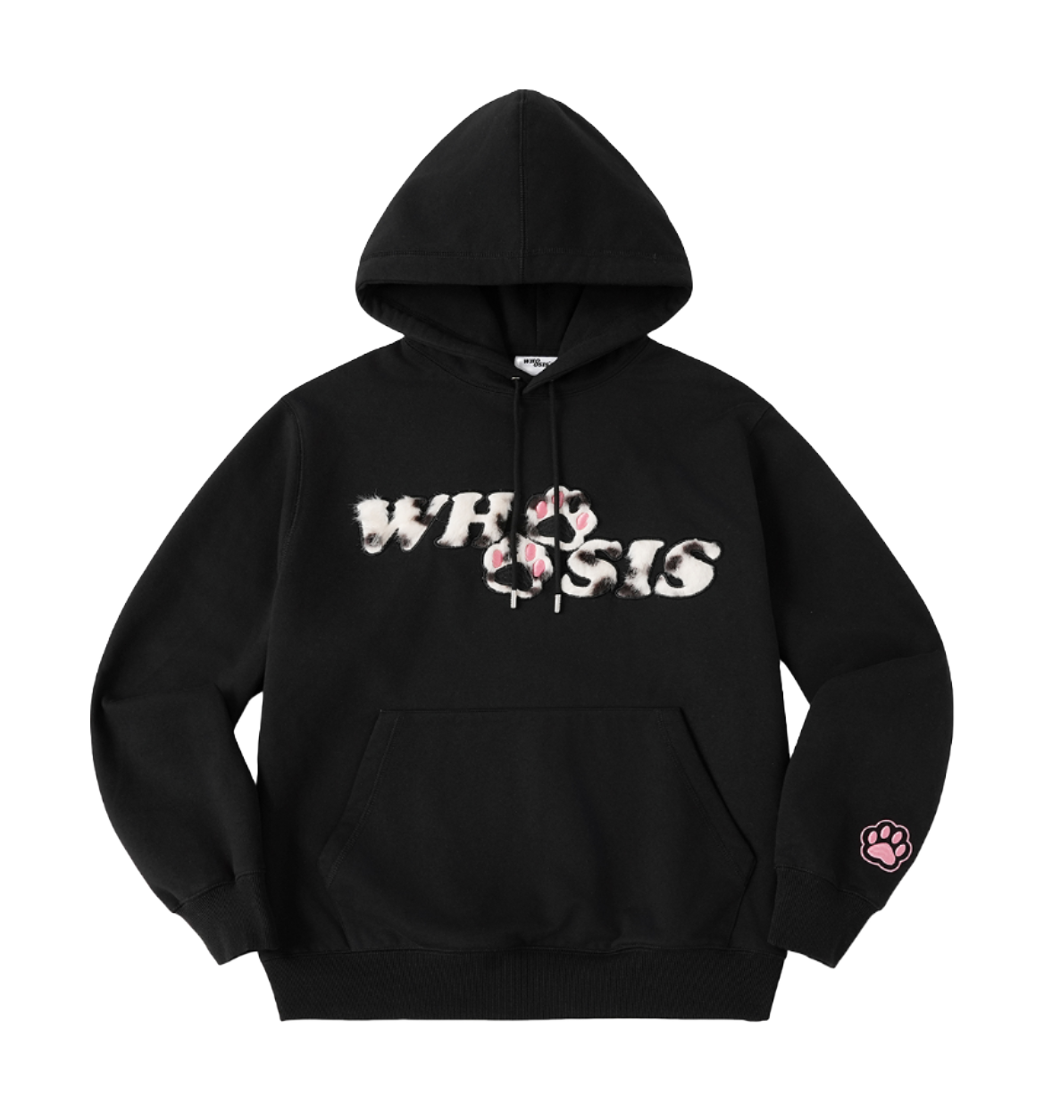 WHOOSIS Plush Cat Claw Patch Cute Fury Casual Plus Plush Loose Versatile Hoodie Hoodie Hoodie Hoodie Unisex  vjsneaker.com