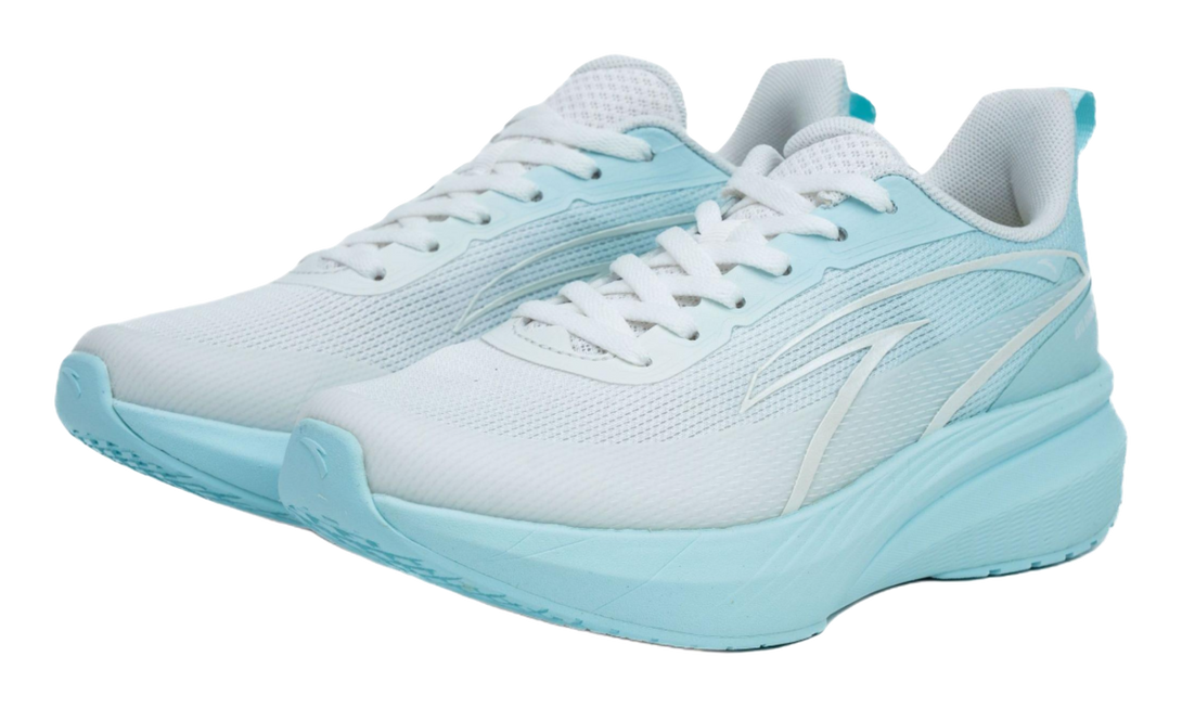 Anta Cloud Trail Cushioning Slip Resistant Coverage Low Top Casual Running Shoes Women's White Blue 