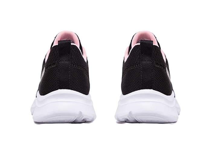 XTEP Cushioned Anti Slip Wear Resistant Breathable Lightweight Low Top Casual Running Shoes Women's Black Pinkish 