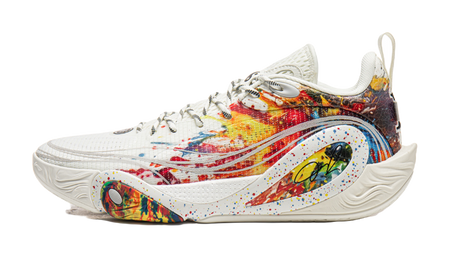 LiNing DLO1 Cushioning, Slip Resistant, Abrasion Resistant, Rebound Grip Low top Basketball Shoes Mens Champagne White  VJSNEAKER