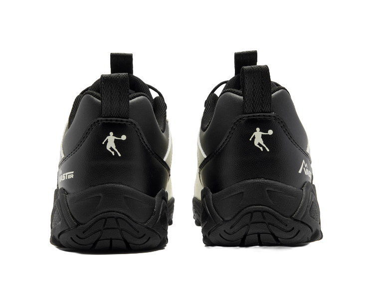 Jordan Synthetic Leather Fabric Journey All Terrain Suburban Hiking Non slip, Wear resistant, Waterproof Low cut Outdoor Shoes Black/Ivory White Children's Edition  VJSNEAKER