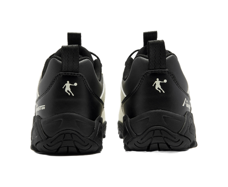 Jordan Synthetic Leather Fabric Journey All Terrain Suburban Hiking Non slip, Wear resistant, Waterproof Low cut Outdoor Shoes Black/Ivory White Children's Edition  VJSNEAKER