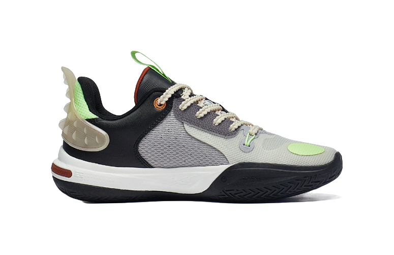 LINING YOUNG All City 11 YOUNG Slip Resistant Rebound Low top Basketball Shoes Gray Black Kids  VJSNEAKER