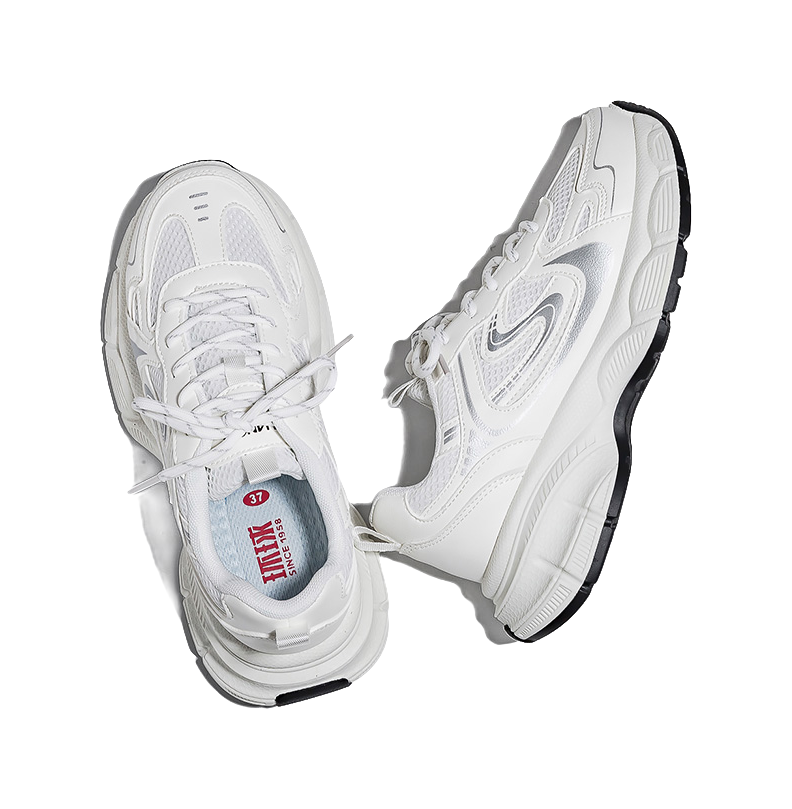 HUANQIU Abrasion Resistant Low top Chunky Sneakers Women's White 