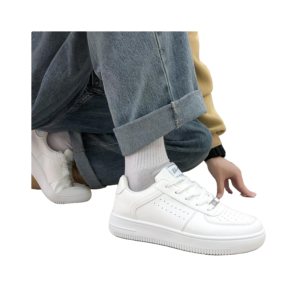 Warrior Slip Resistant, Abrasion Resistant, Breathable Low top Skateboard Shoes Unisex White 