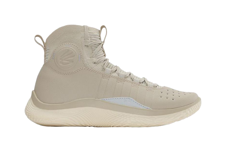 Under Armour Curry 4 Soft And Comfortable Slip Resistant Abrasion Resistant Mid top Basketball Shoes Unisex Khaki  vjsneaker.com
