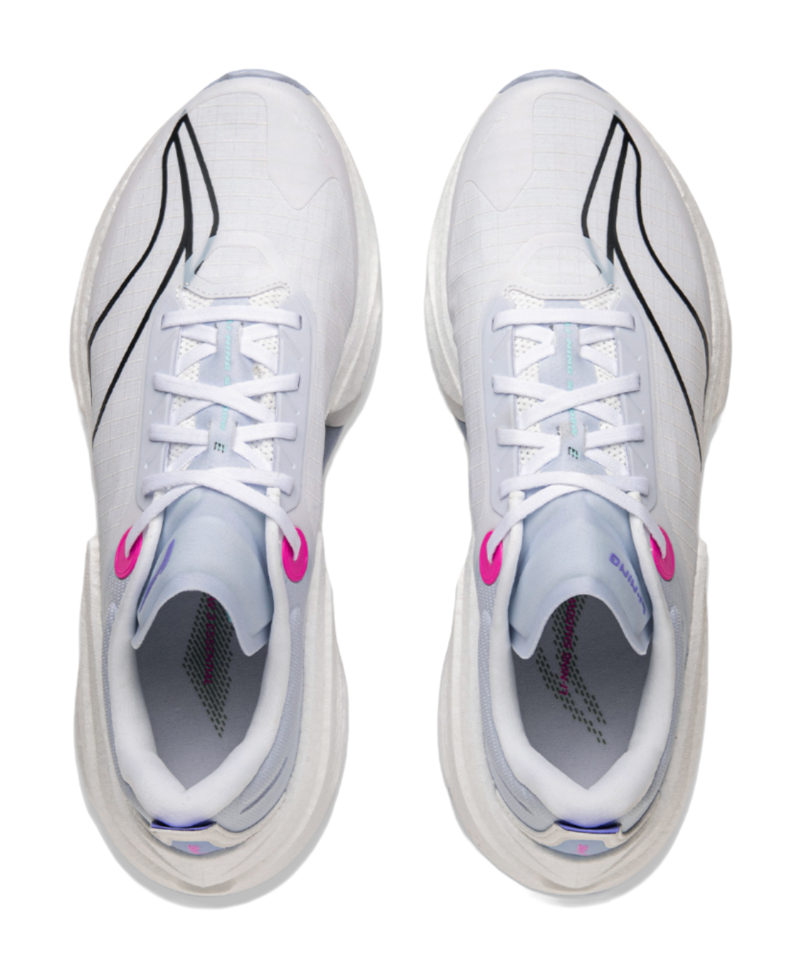 Li Ning Shadow 3 Essential Low top Racing Running Shoes Mens White Purple  VJsneaker