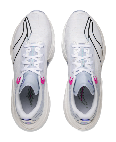 Li Ning Shadow 3 Essential Low top Racing Running Shoes Mens White Purple  VJsneaker