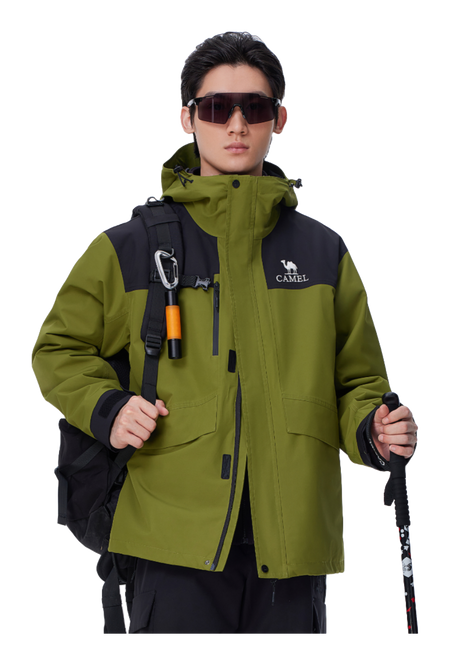 CAMEL All weather Windbreaker Jacket Mens  vjsneaker.com