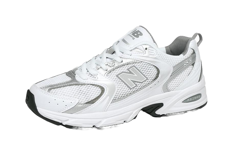 530 New Balance White Metallic Silver  vjsneaker.com