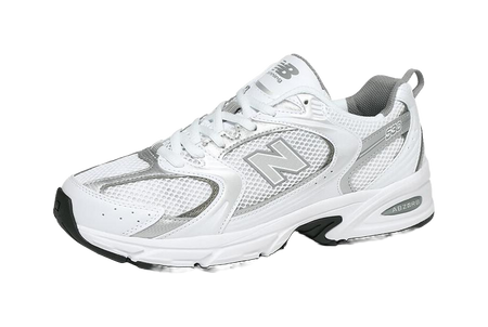 530 New Balance White Metallic Silver  vjsneaker.com