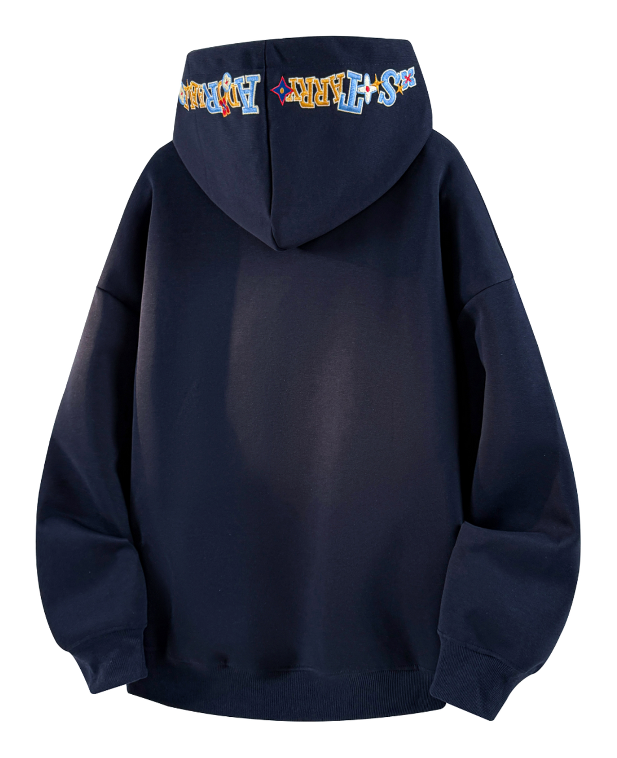 Warrior Warrior American Basic Retro Fun Embroidered Letter Logo Loose Casual Trend Versatile Windproof College Style Sports Couple Hooded Long Sleeve Thick Velvet Hoodie for Men and Women  vjsneaker.com