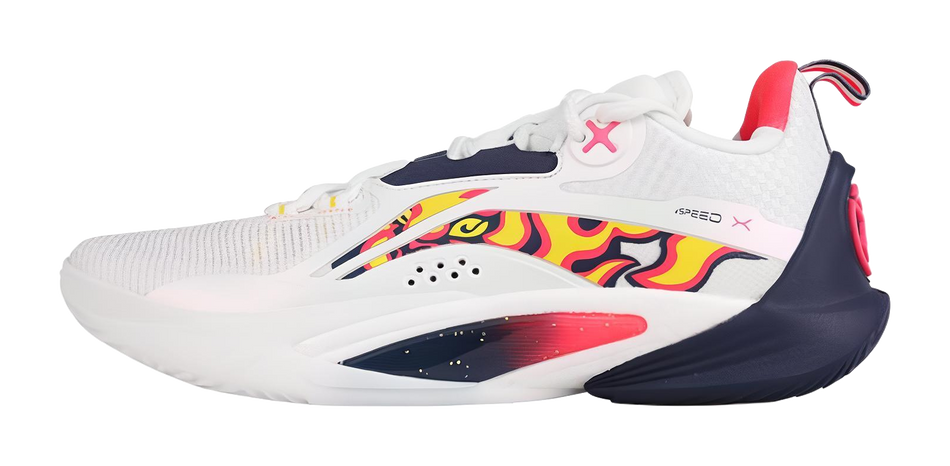 LiNing Speed 10 Shock Absorbers Slip Resistant Abrasion Resistant Breathable Low top Basketball Shoes Mens White  VJSNEAKER