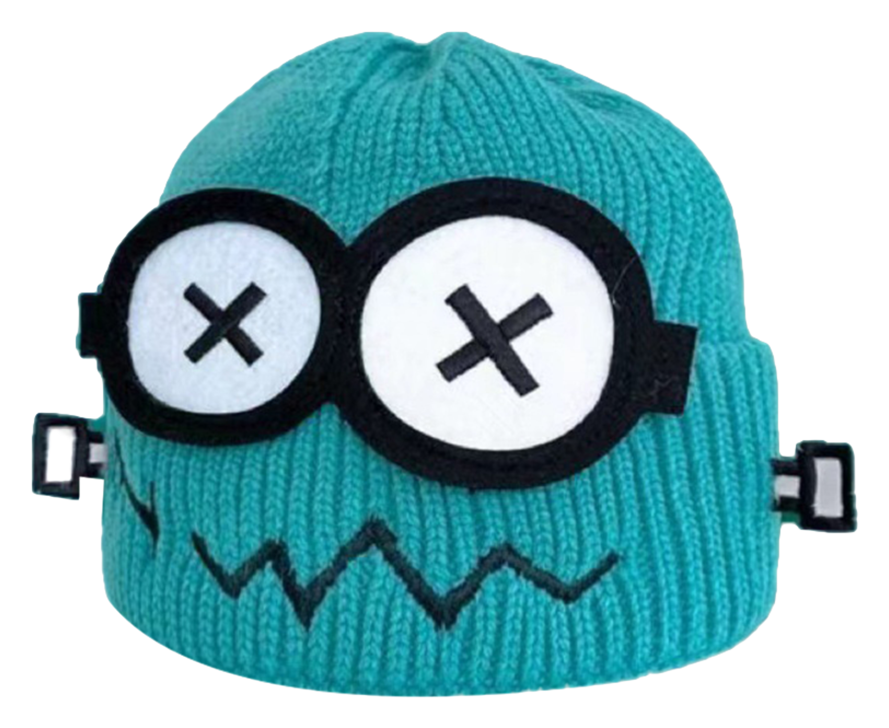 【 Essential for Autumn and Winter 】 IOTS Cute xx Eye Robot Funny Windproof, Warm, Commuting Versatile Polyester Woolen Hat for Men and Women Same Style Couple's Gift for Boys and Girls  vjsneaker.com