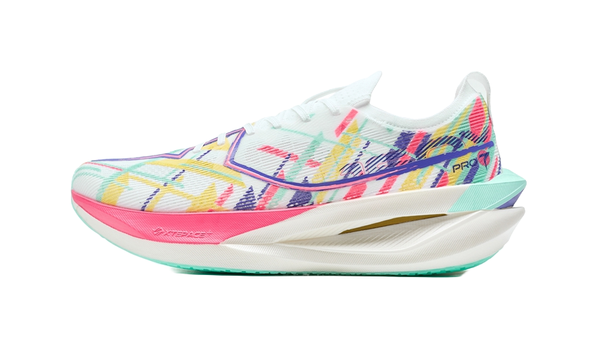 XTEP 160X 7.0 PRO "Tidal Flow" 974119110068-1 - Marathon Racing Shoe Unisex White Blue Pink