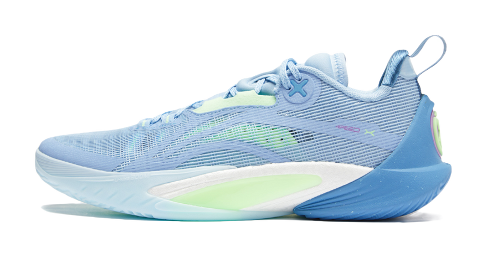 LiNing Speed 10 BOOM Technology Slip-Resistant Breathable Support Rebound Low-Top Basketball Shoes Mens Aurora Blue  VJSNEAKER