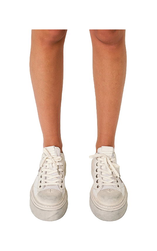 SMFK Low Top Canvas Shoes Women's Snow Mountain White 