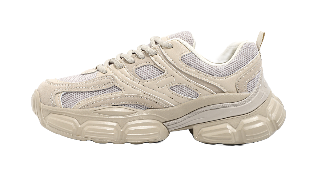 HUANQIU Cushioning, Slip Resistant, Abrasion Resistant, Breathable, Balance Low top Chunky Sneakers Women's 