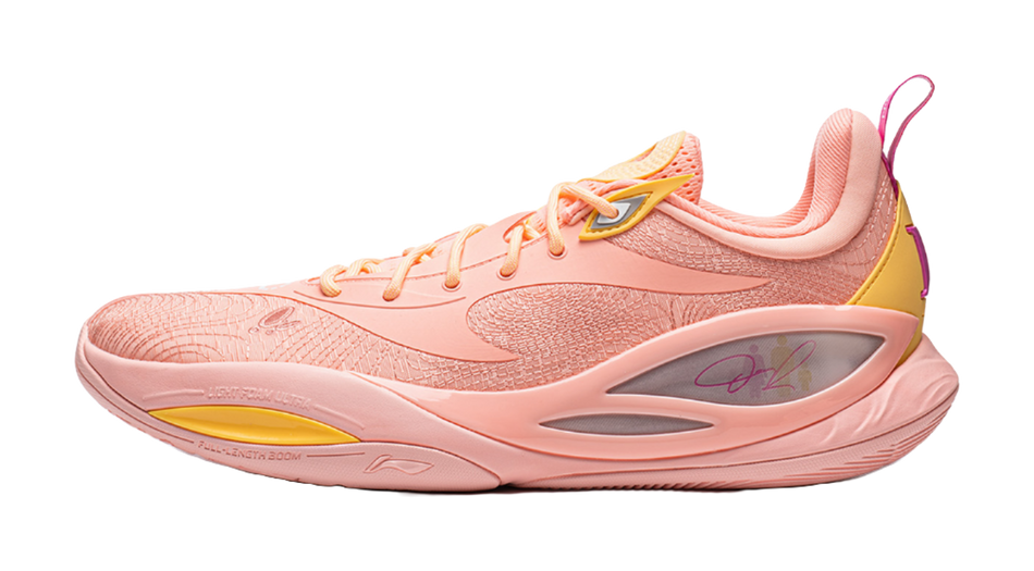 Li-Ning DLO2 "Fluorescent Peach Pink" ABPW013 - Low Basketball Shoe Unisex Fluorescent Peach Pink