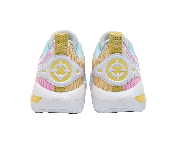 Rigorer Reeves second-generation AR2 ice cream is comfortable, versatile, trendy, anti slip, shock-absorbing, wear-resistant, low top basketball shoe powder, white and yellow children's style  VJSNEAKER