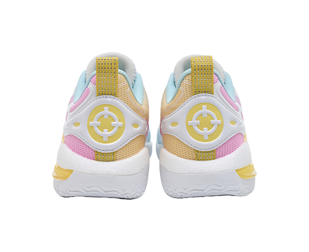 Rigorer Reeves second-generation AR2 ice cream is comfortable, versatile, trendy, anti slip, shock-absorbing, wear-resistant, low top basketball shoe powder, white and yellow children's style  VJSNEAKER