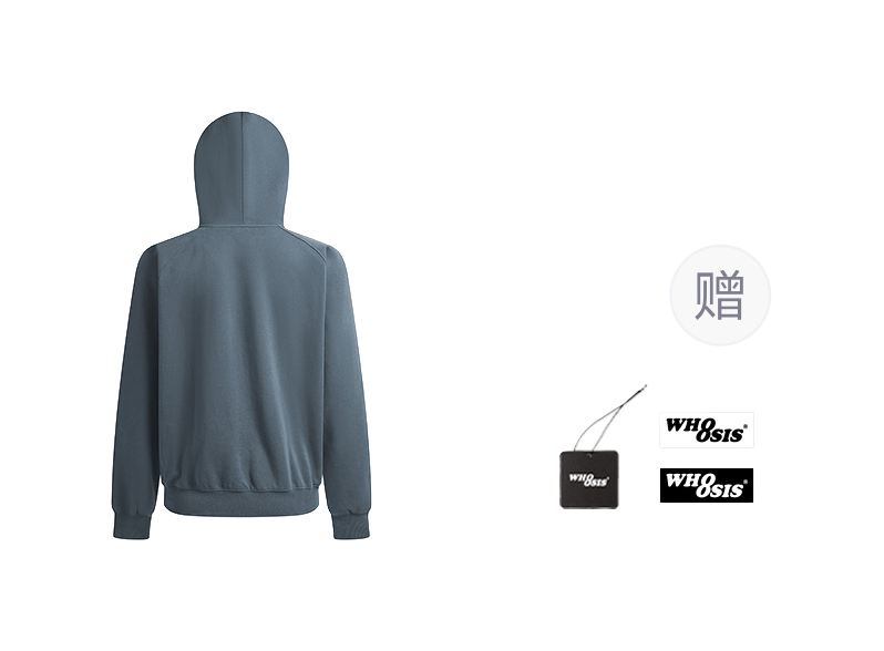 WHOOSIS letter embroidered LOGO hooded cover, classic and versatile, loose fit, campus multi-color, autumn and winter long sleeves with fleece hoodie, unisex  vjsneaker.com