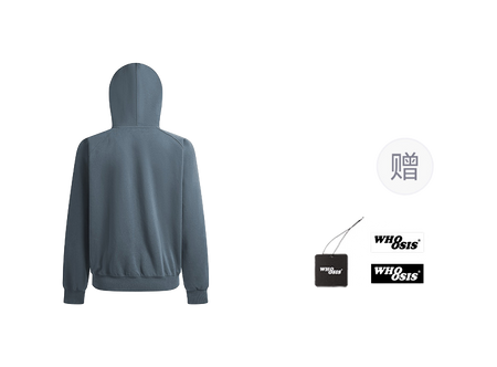 WHOOSIS letter embroidered LOGO hooded cover, classic and versatile, loose fit, campus multi-color, autumn and winter long sleeves with fleece hoodie, unisex  vjsneaker.com