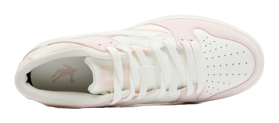 QIAODAN Slip-Resistant Balanced Lightweight Low-Top Skateboard Shoes Women's Cloud Pink 