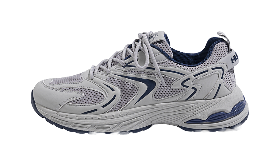 HUANQIU Slip Resistant Low top Chunky Sneakers Men's Gray 