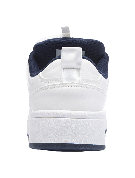 Warrior Slip Resistant Abrasion Resistant Low top Skateboard Shoes Unisex White Dark Blue 