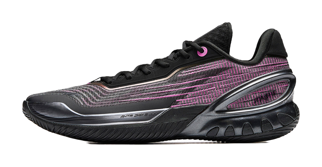 Anta Zap 3 Low Top Basketball Shoes Mens Black Pink  VJSNEAKER
