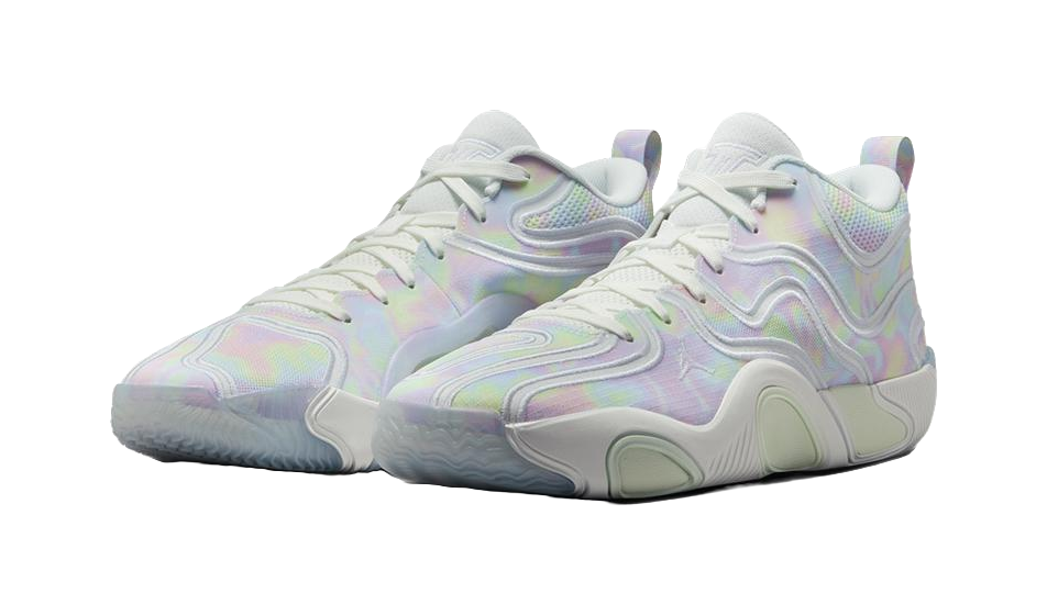 Jordan Tatum 3 Slip Resistant Abrasion Resistant Mid top Basketball Shoes Mens White Pink  vjsneaker.com