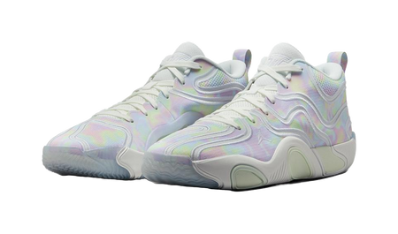 Jordan Tatum 3 Slip Resistant Abrasion Resistant Mid top Basketball Shoes Mens White Pink  vjsneaker.com