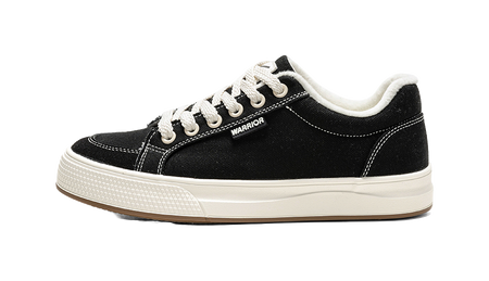Warrior Slip Resistant Abrasion Resistant Low top Canvas Shoes Unisex Black  vjsneaker.com