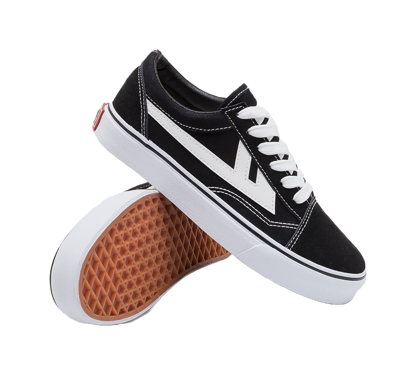 Warrior Slip Resistant, Abrasion Resistant, Breathable, Lightweight Low top Canvas Shoes Unisex Black White 