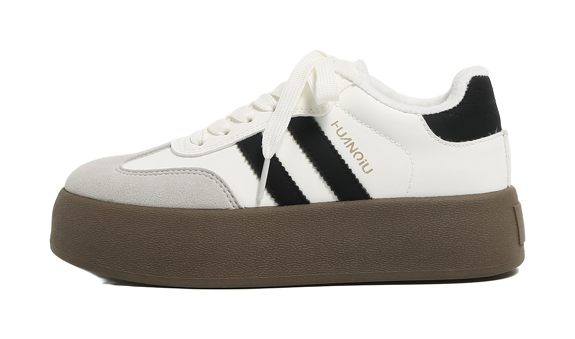 HUANQIU Slip Resistant, Abrasion Resistant, Lightweight, Breathable, Height Increasing Low top Skateboard Shoes Womens  VJSNEAKER