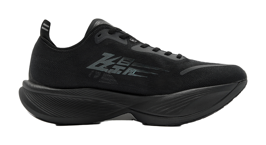 QIAODAN Feiying PB3 Enhanced Edition Running Shoes Men's Low top Black Iron Gray 