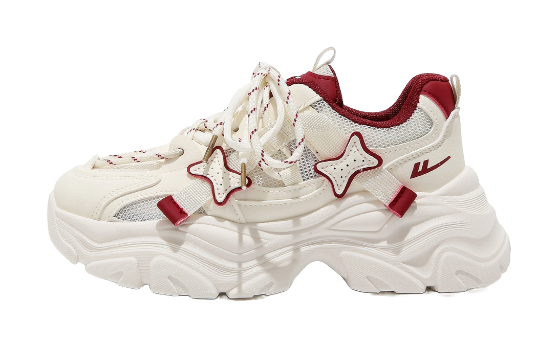 Warrior Cushioning, Abrasion Resistant, Breathable, Lightweight Low top Chunky Sneakers Women's 