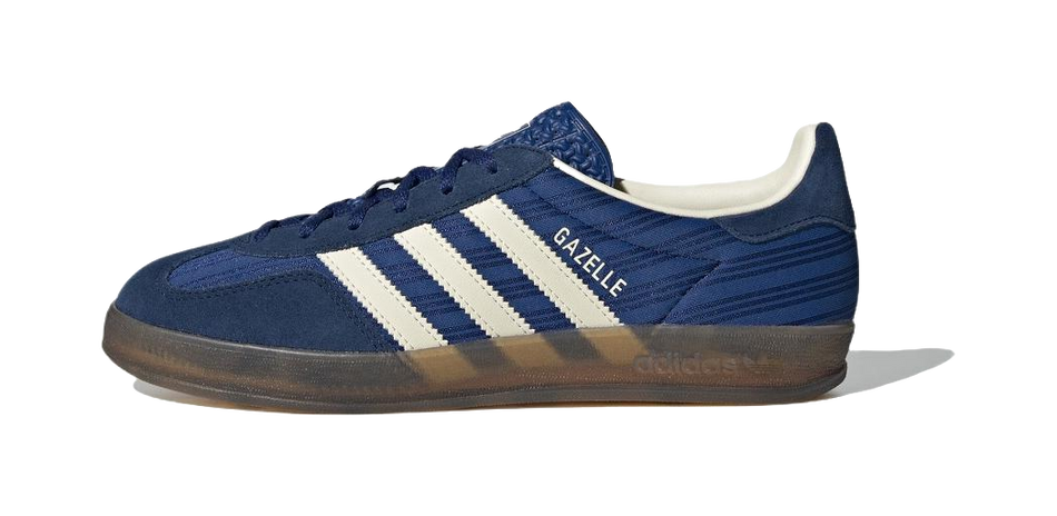 Gazelle Wmns Adidas Originals Indoor Blue Pinstripe Satin Womens  vjsneaker.com