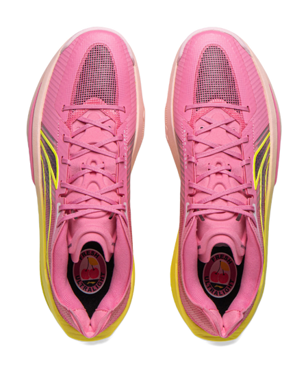 LiNing ULTRALIGHT Cushioning, Slip Resistant, Abrasion Resistant, Rebound Grip Low Top Basketball Shoes Mens Pink  VJSNEAKER